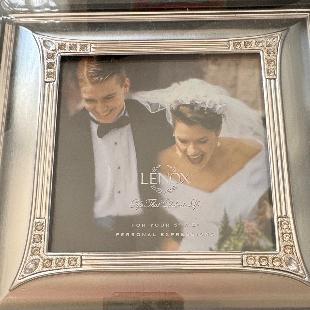 Lenox Elegant Silver Frame with Gem Accents